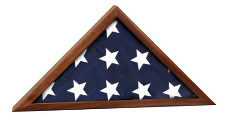 Genuine Walnut Flag Display Case for 5' x 9 1/2' flag