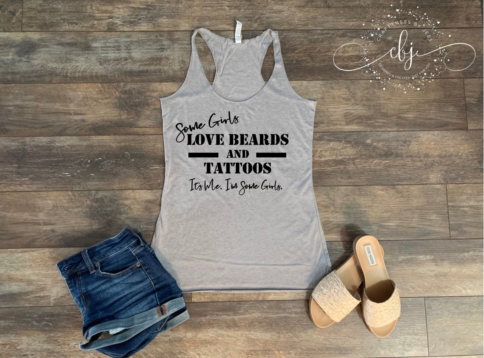 "Beards and Tattoos" Racerback Tank