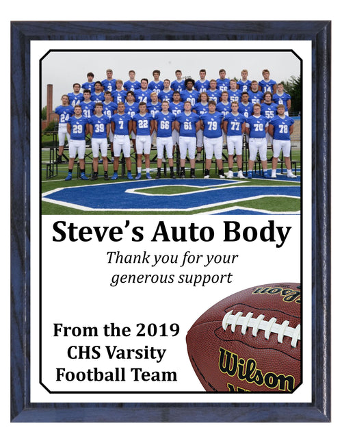 Economy Heat Transfer Team Photo Plaque, Football