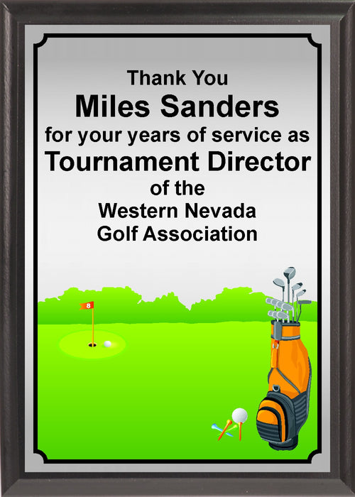 Golf Bag Plaque