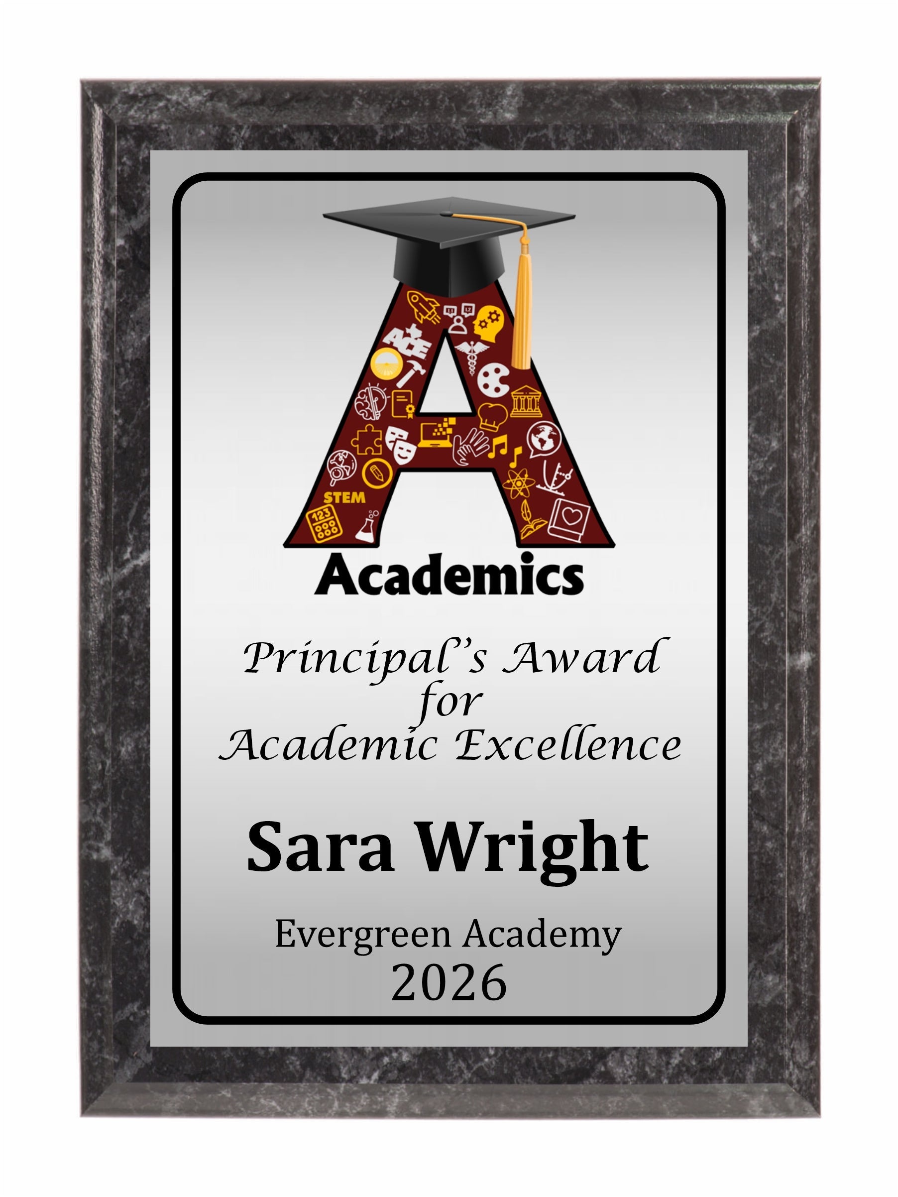 Full Color Plaques with a Silver Plate