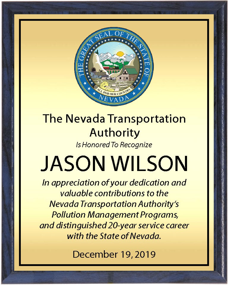 Full-Color Plaques with a Gold Plate