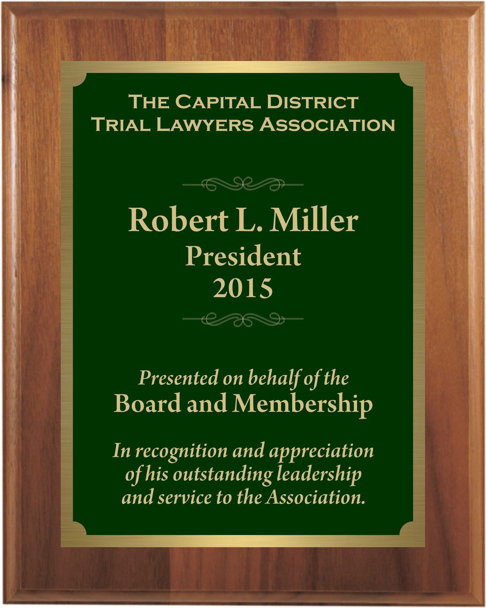 Premium Wood Engraved Plaques