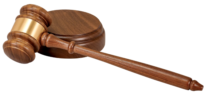 10" Walnut Gavel with Engraved Band and Sounding Block