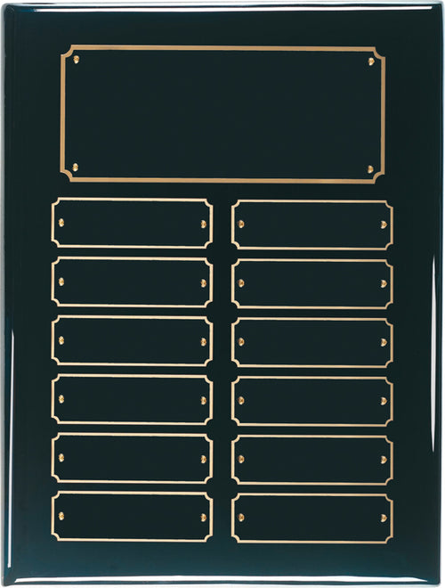 12 Plate Black Piano Finish Perpetual Plaque