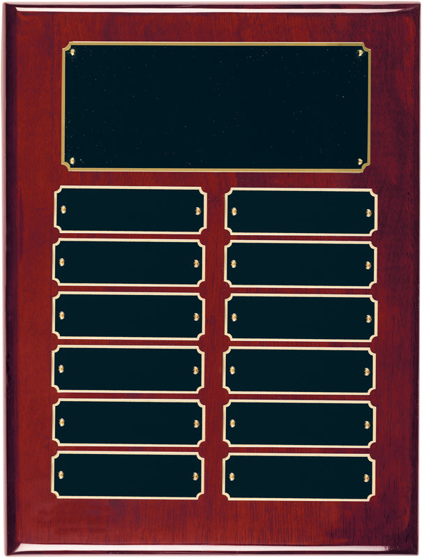 12 Plate Rosewood Piano Finish Perpetual Plaque