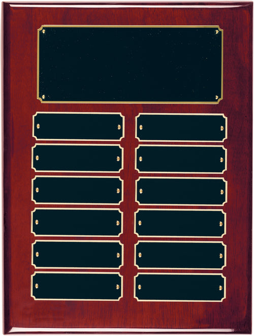 12 Plate Rosewood Piano Finish Perpetual Plaque