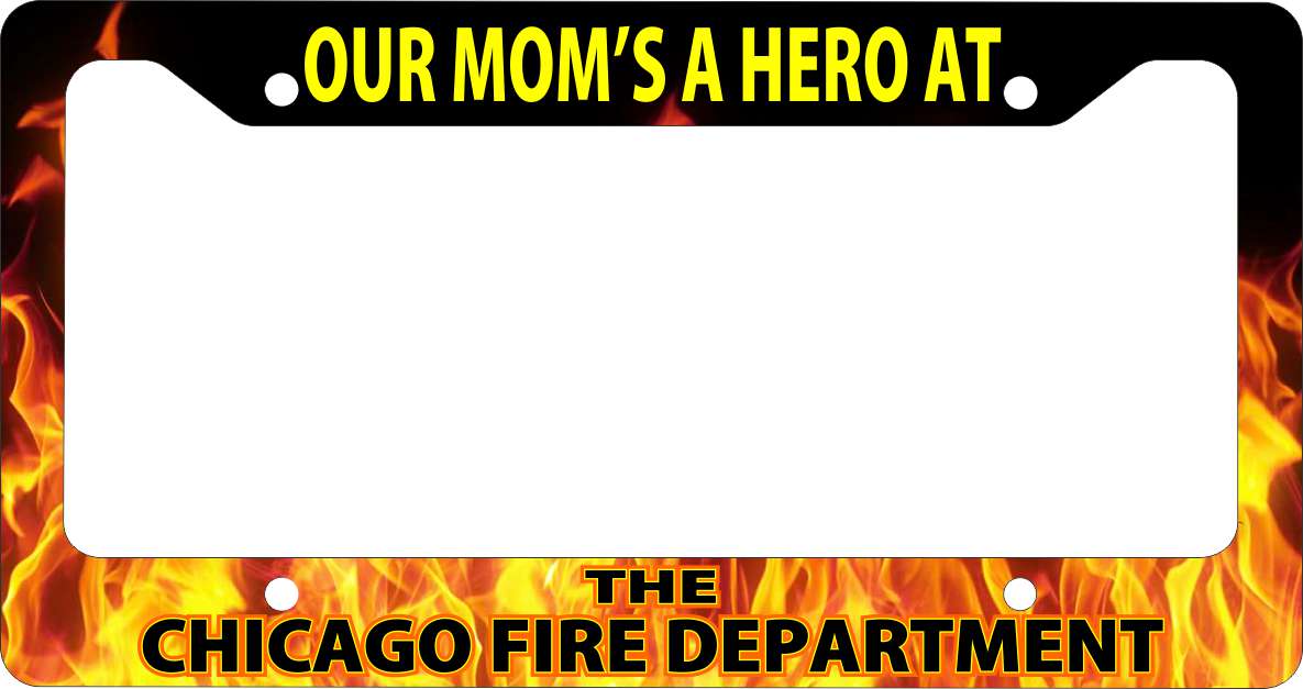 Firefighter Hero Dad Mom License Plate Frame