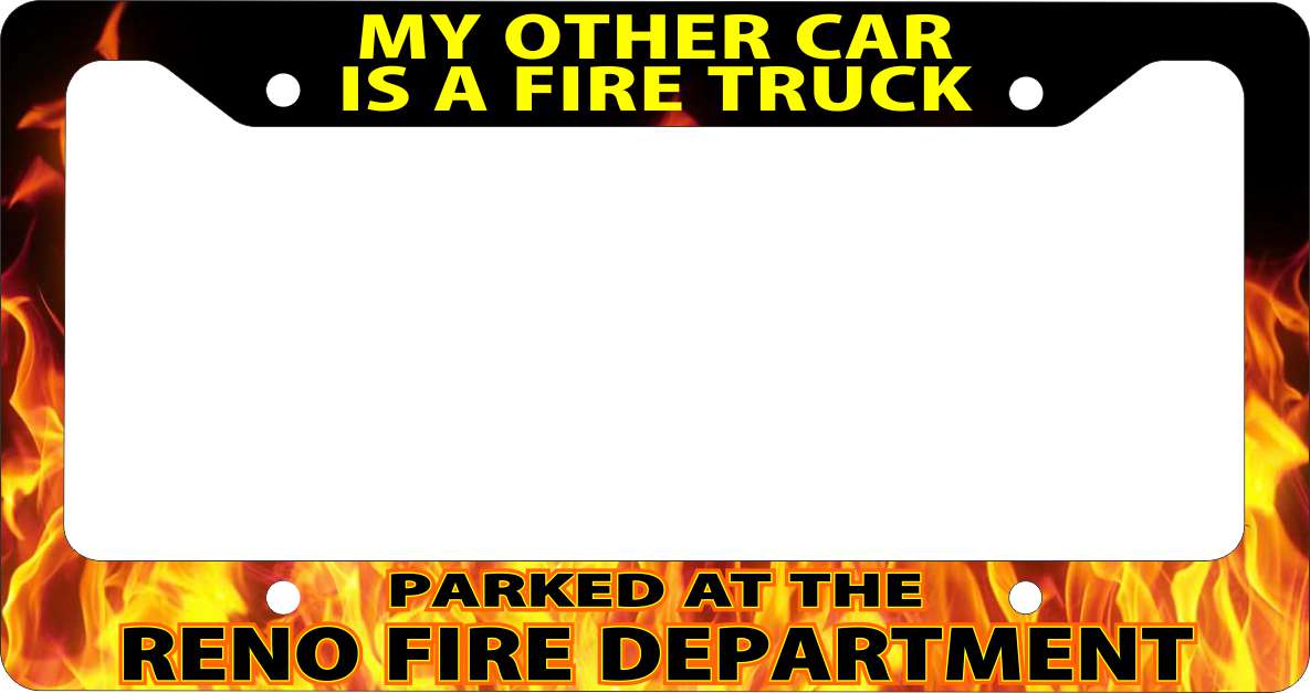 Firefighter "My Other Car" License Plate Frame