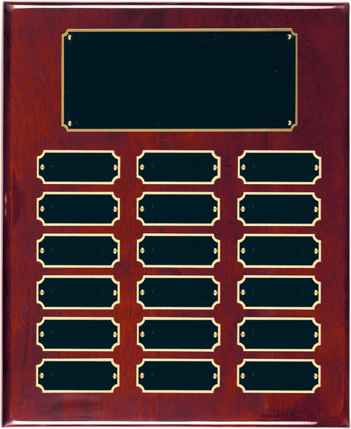 18 Plate Rosewood Piano Finish Completed Perpetual Plaque