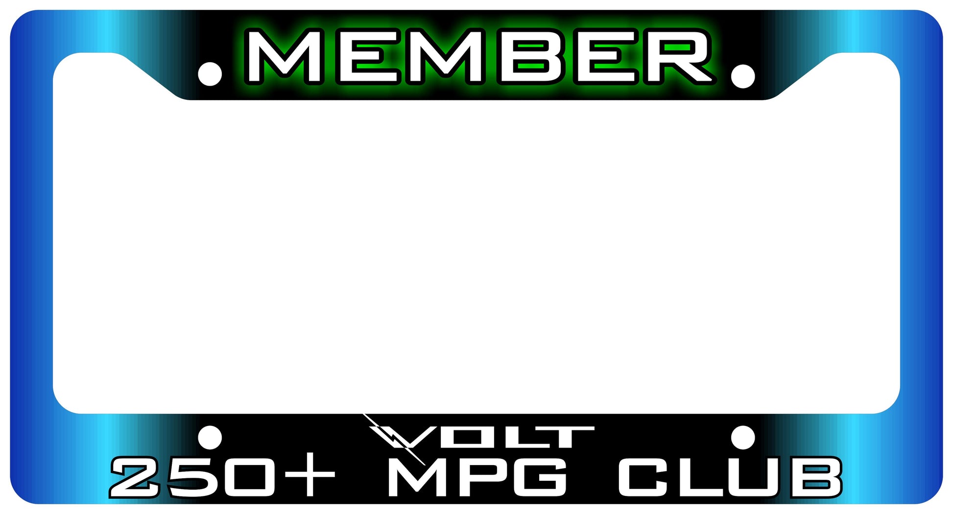 Chevy Volt "250 MPG CLUB" License Plate Frame