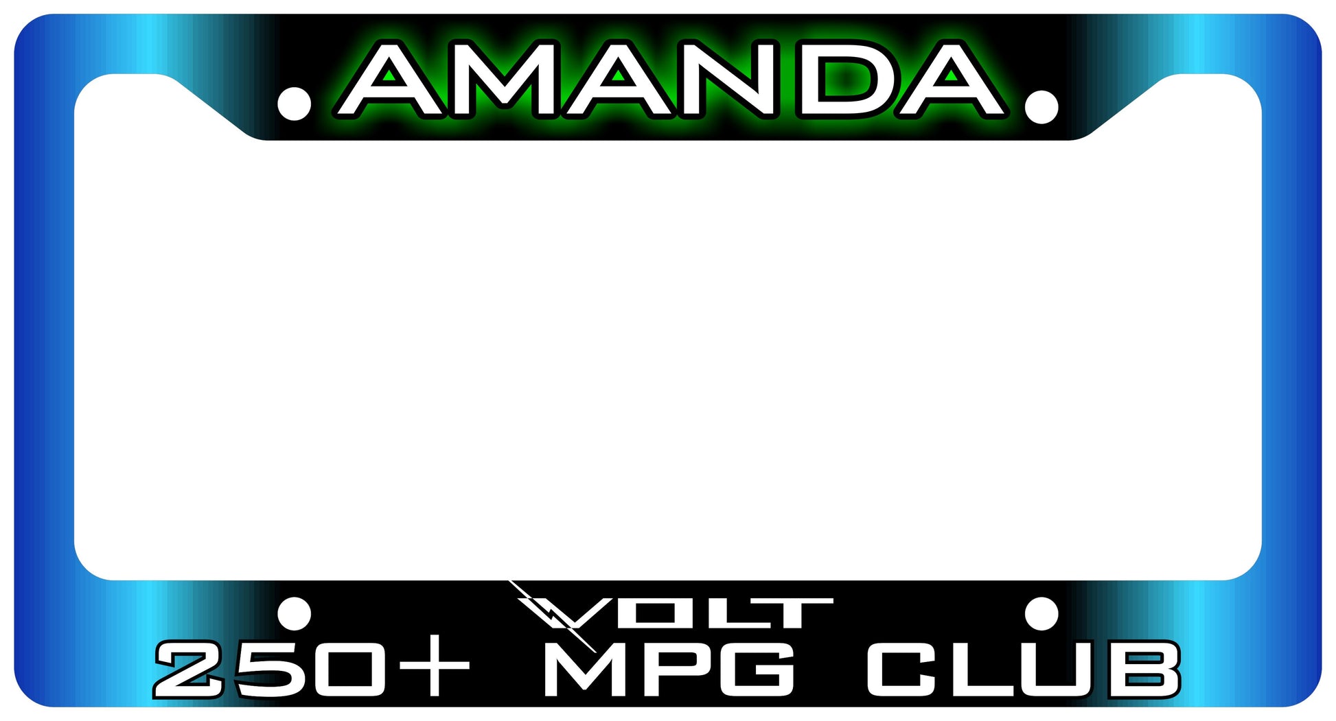 Chevy Volt "250 MPG CLUB" License Plate Frame