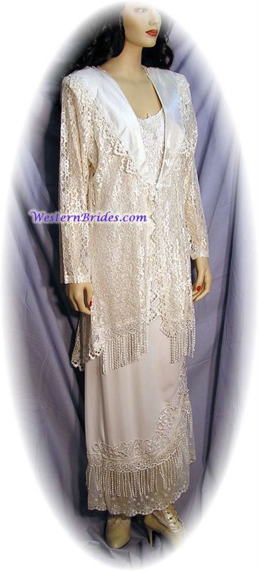 Ivory Lace Frock Jacket