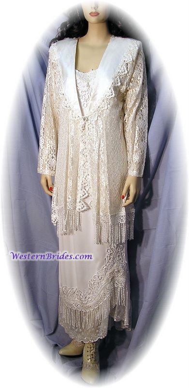 Ivory Lace Frock Jacket