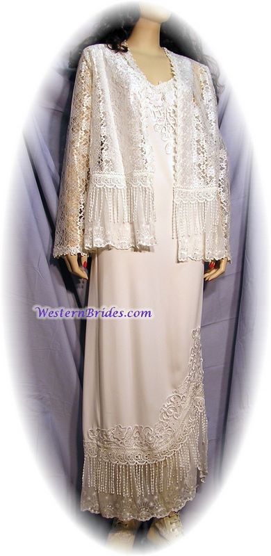 Short Lace Jacket, Ivory