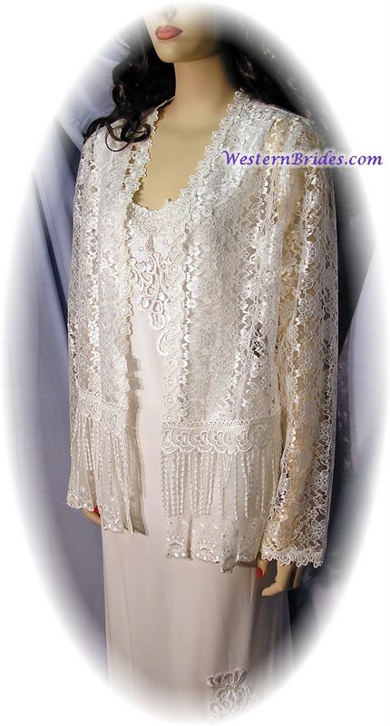 Short Lace Jacket, Ivory