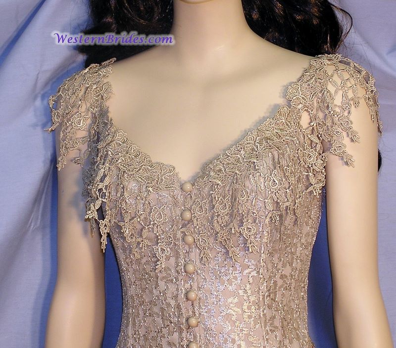 Venice Lace 2-Piece Corset Set, Tea