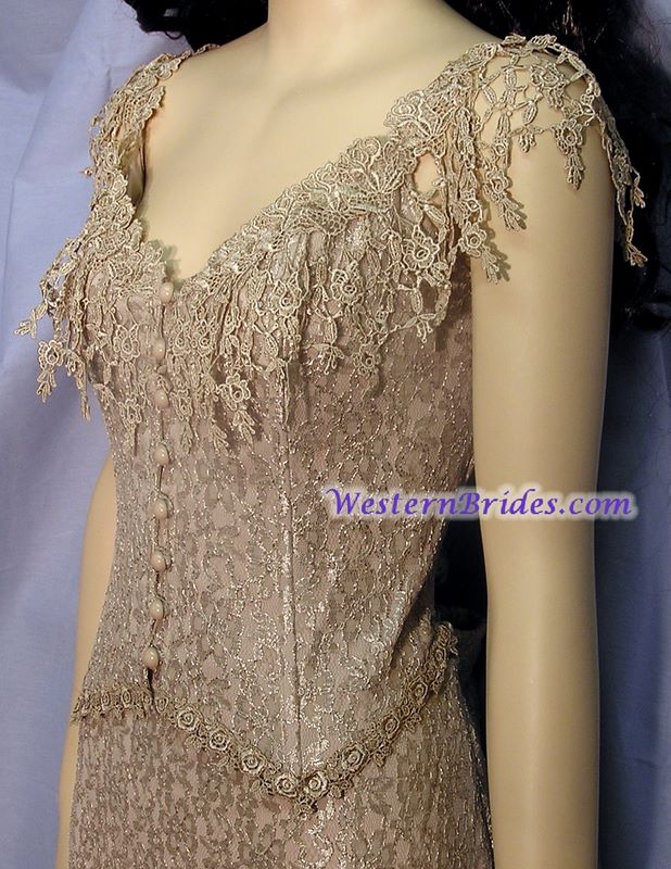 Venice Lace 2-Piece Corset Set, Tea