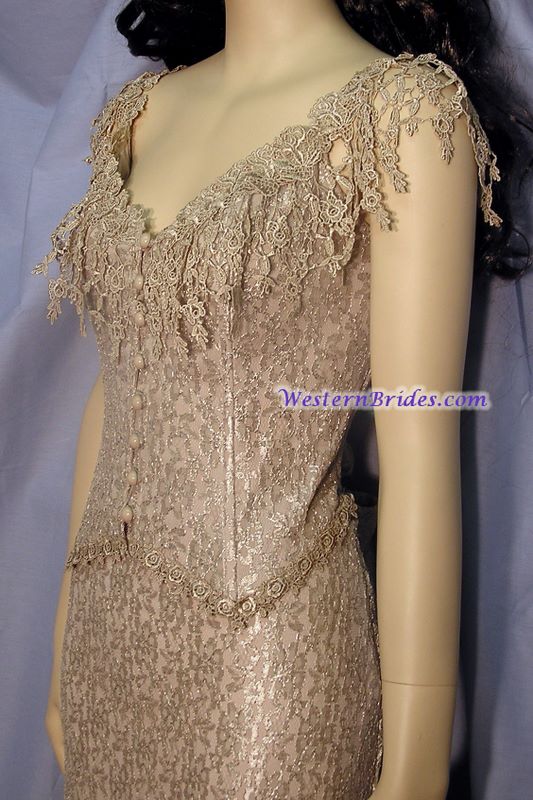 Venice Lace 2-Piece Corset Set, Tea