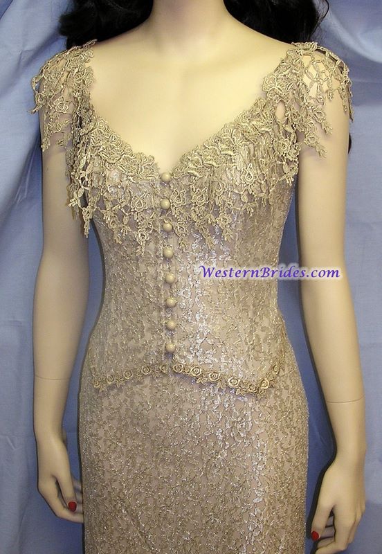 Venice Lace 2-Piece Corset Set, Tea