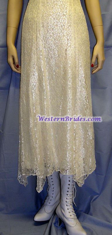 Vonda D Hanky Hem Dress in Ivory