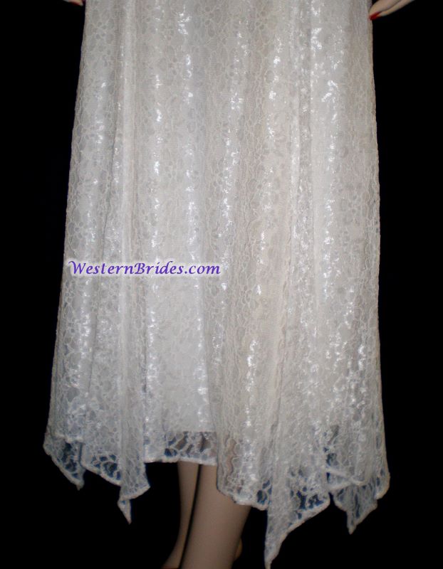 Vonda D Hanky Hem Dress in Ivory