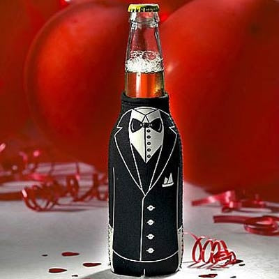 Black Tuxedo Bottle Koozie