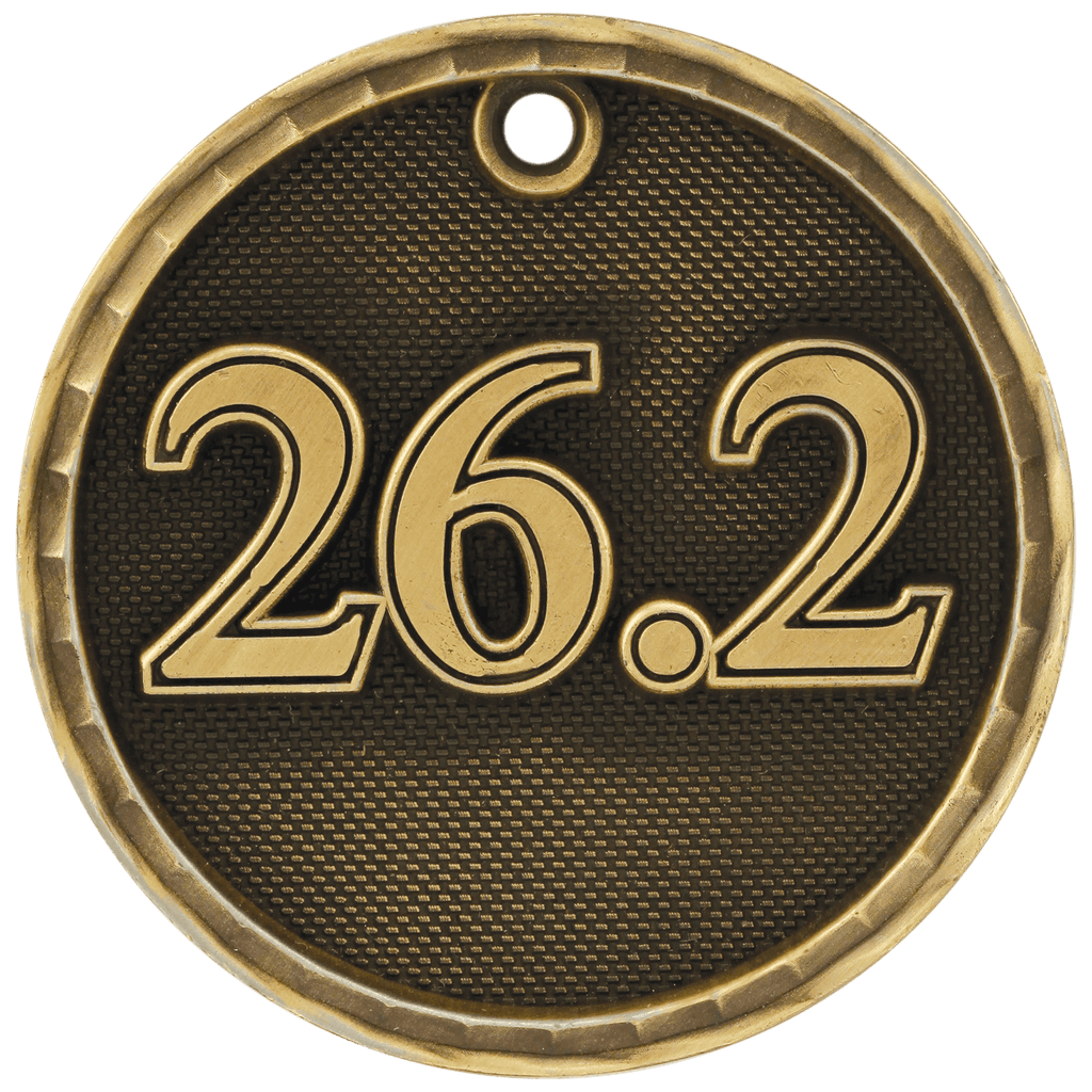 Antique Gold 2" 3D Marathon Medal