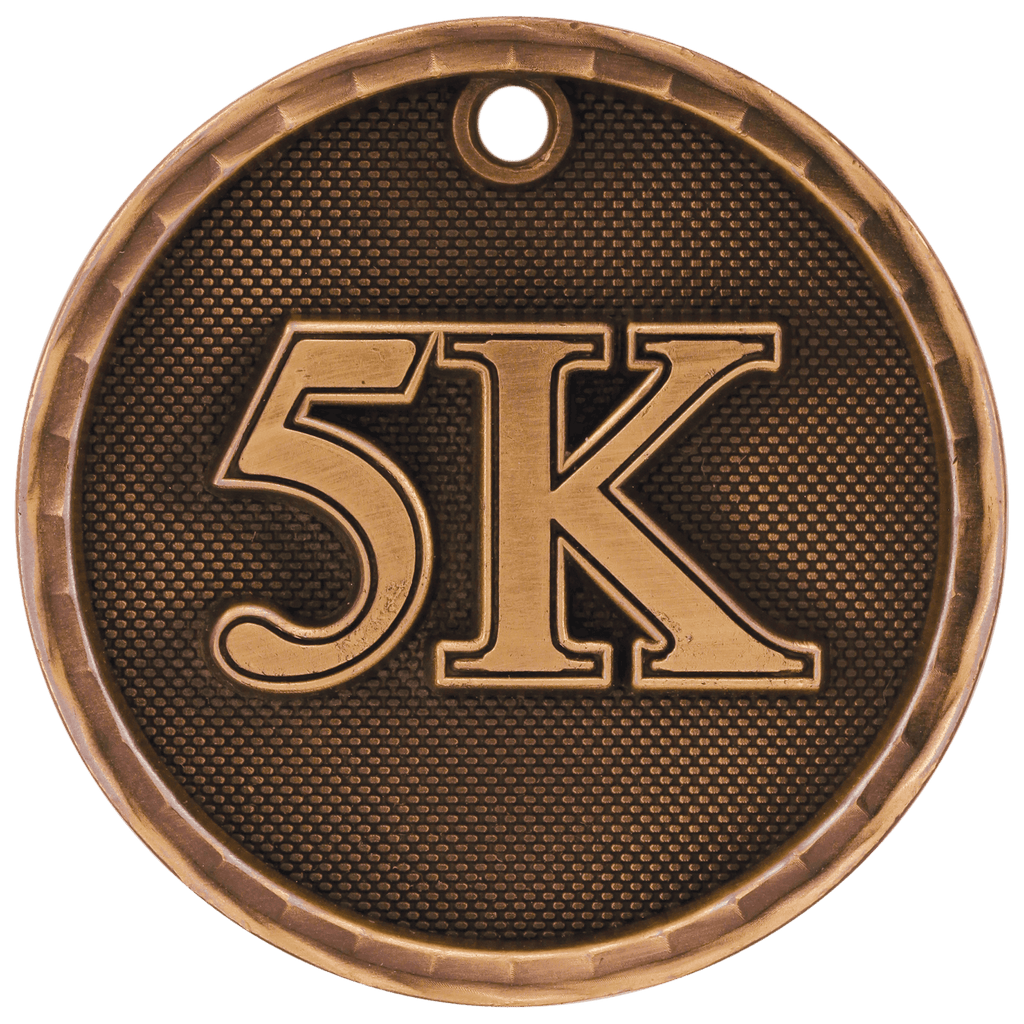 Antique Bronze 2" 3D 5K Medal