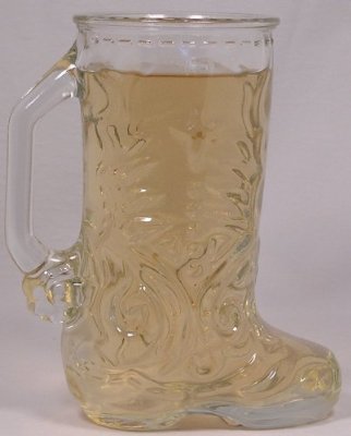 Clear Glass Cowboy Boot Mug
