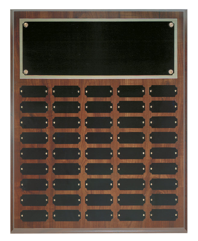 45 Plate Cherry Finish Completed Perpetual Plaque