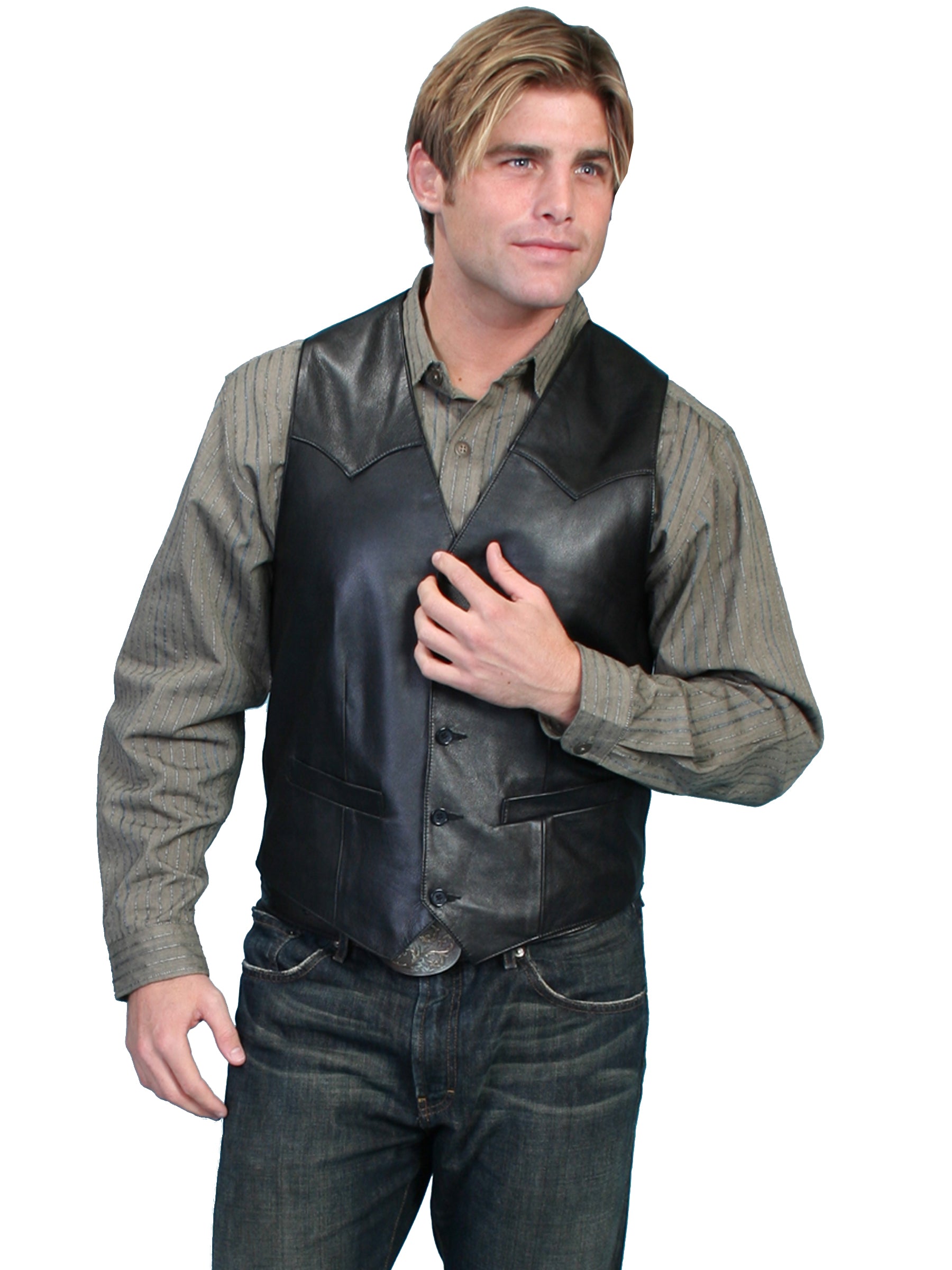 Lambskin Vest in Black