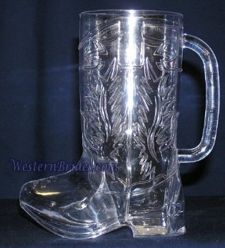 Clear Plastic Cowboy Boot Mug