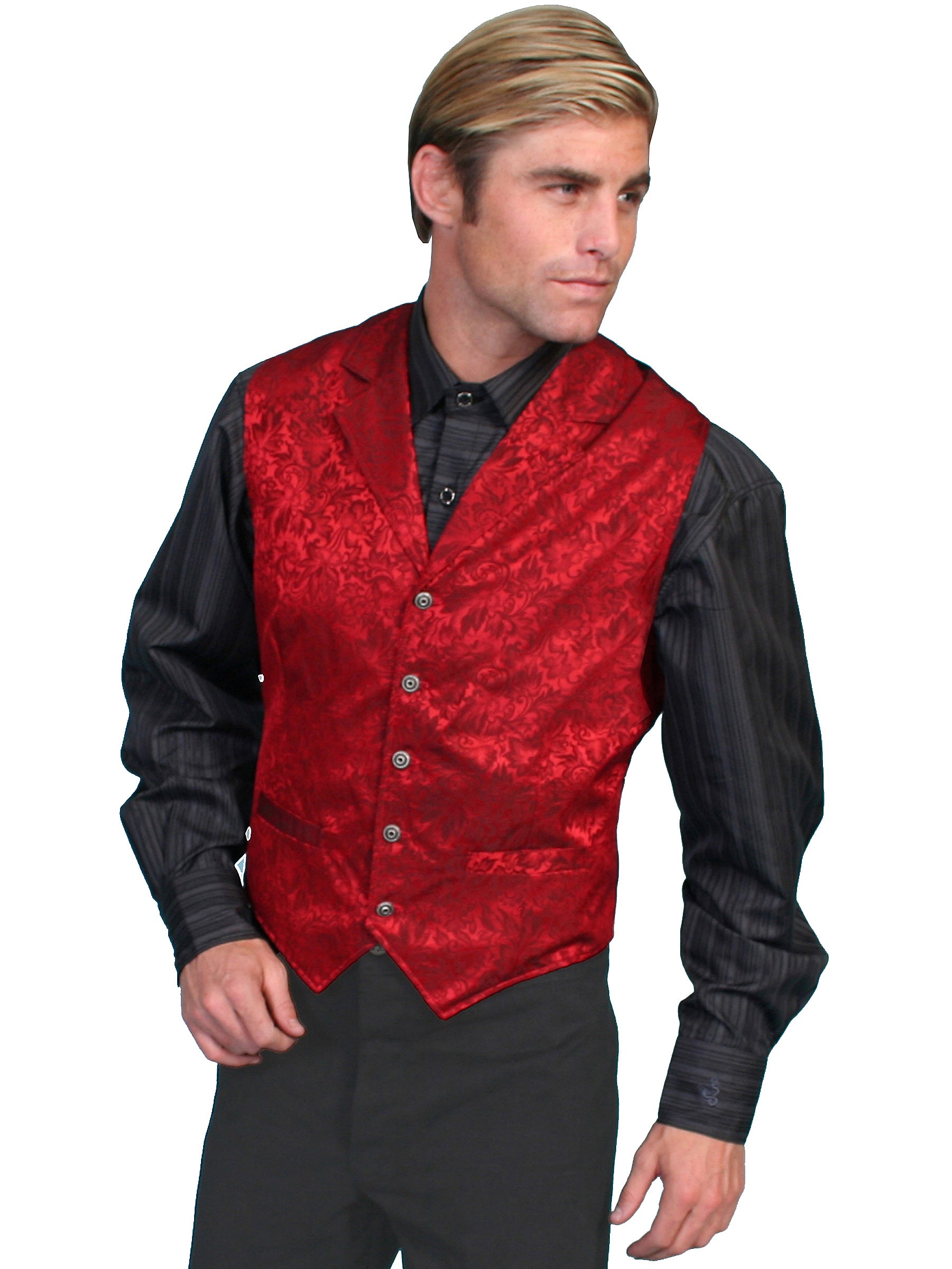 Wah Maker "Twin City" Vest in Red