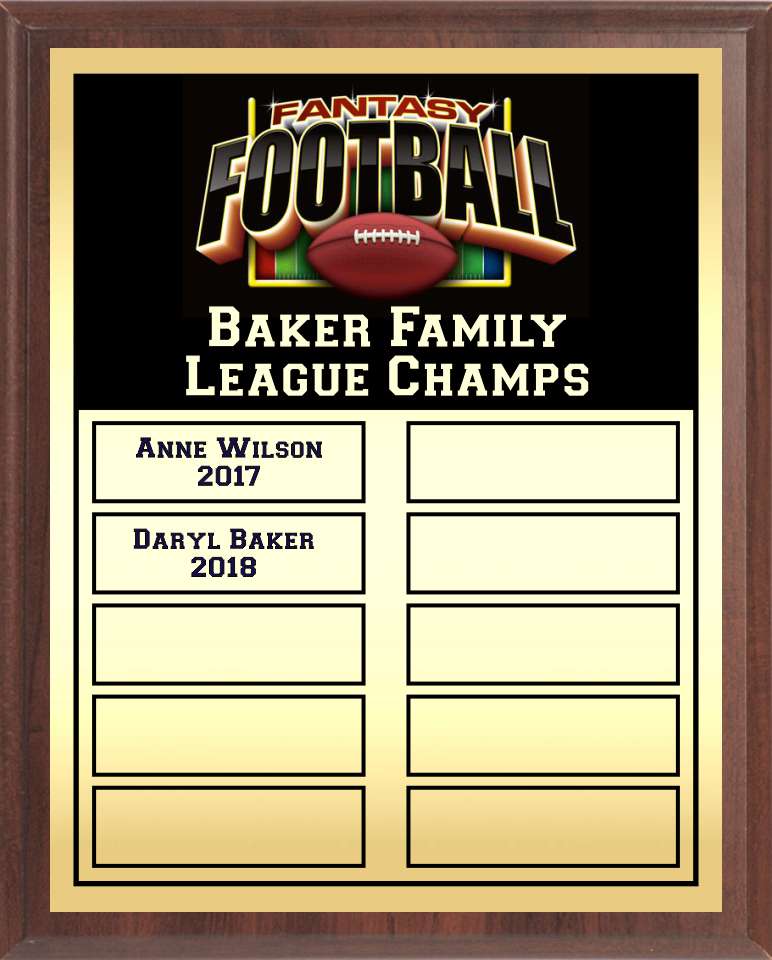 Fantasy Football Perpetual Plaque