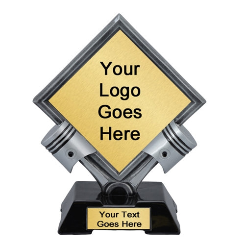 10.5" Piston Diamond Custom Insert Trophy, Large