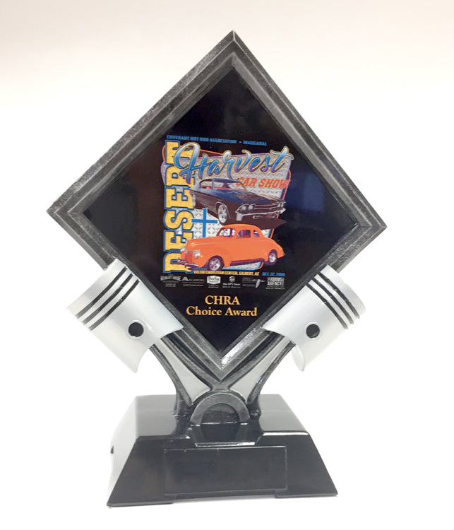 10.5" Piston Diamond Custom Insert Trophy, Large