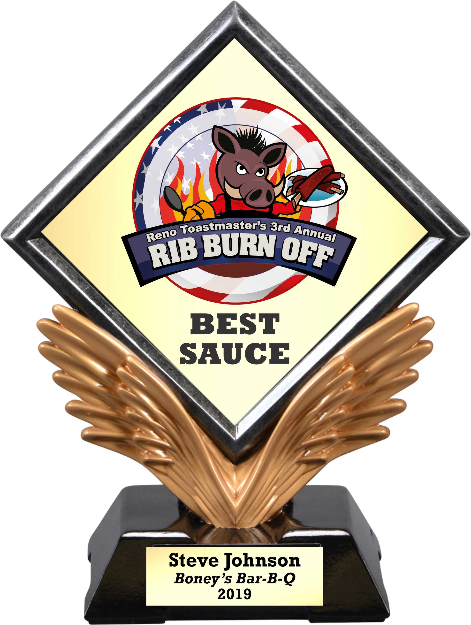 Custom Diamond Wings Trophy