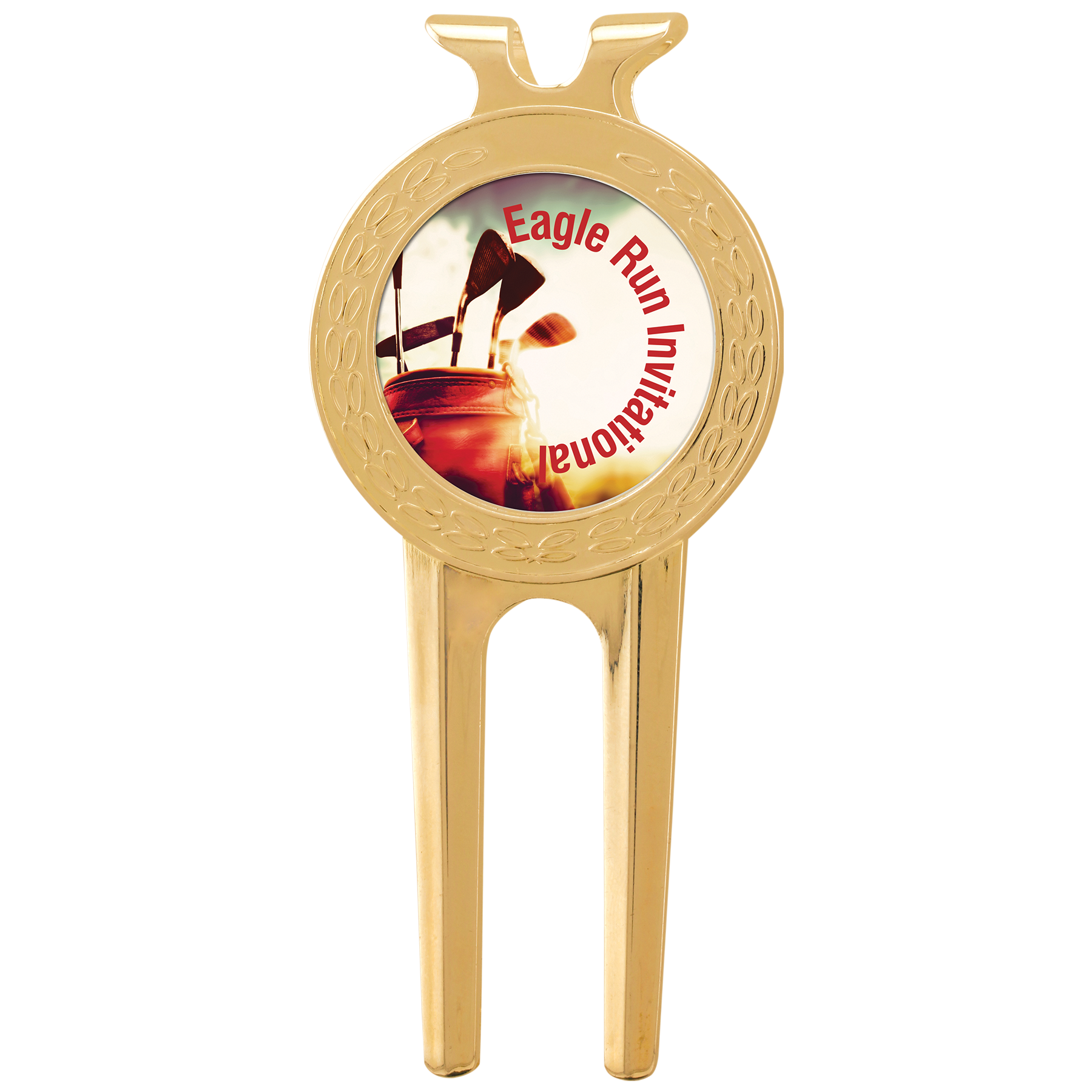 Gold Divot Tool with Custom Insert 