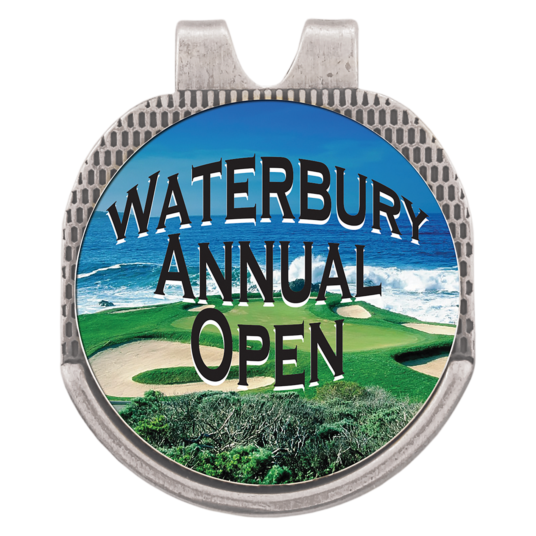 Antique Silver Hat Clip with Custom Golf Ball Marker