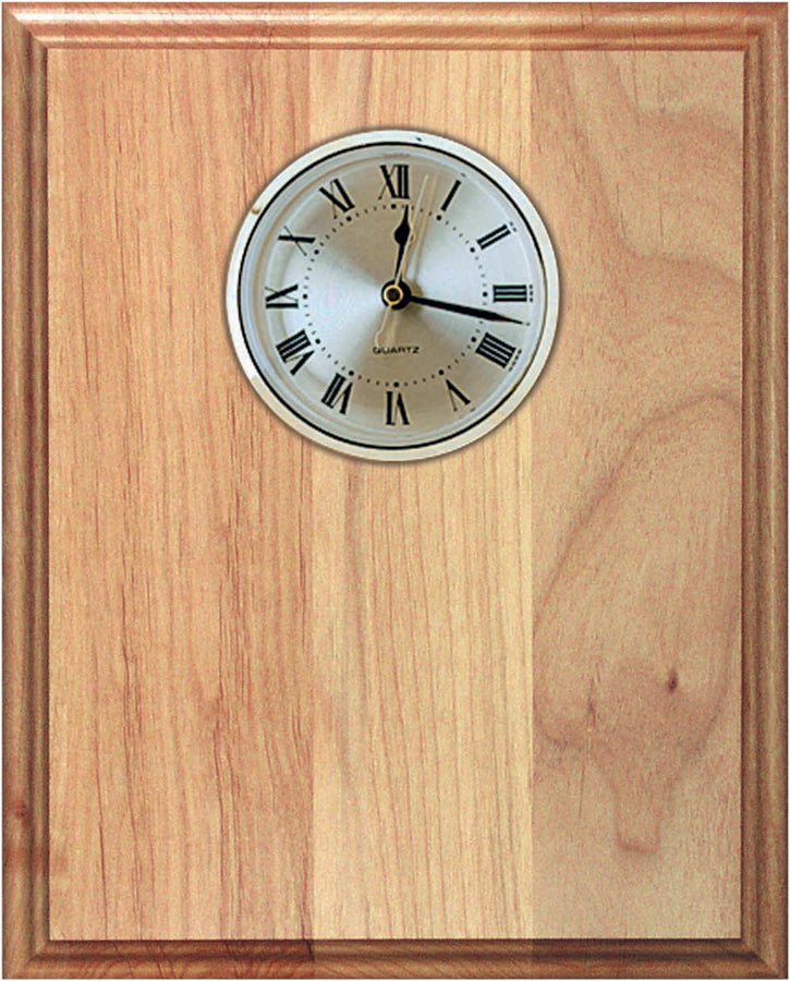 8" x 10 Genuine Red Alder Clock Plaque