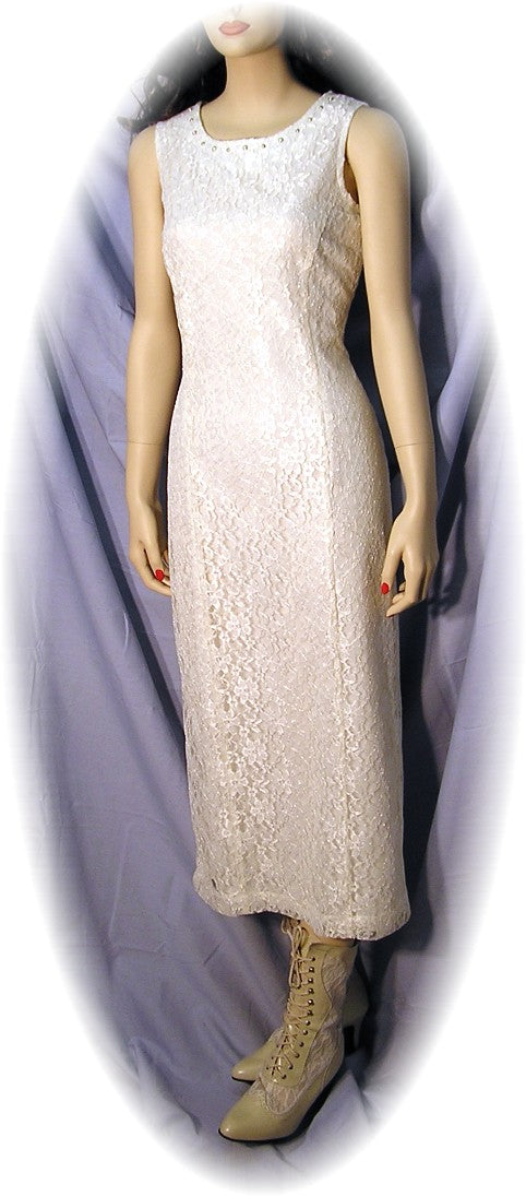 Ivory Lace Tank Dress