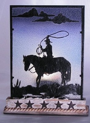 Cowboy Silhouette Votive Holder 1