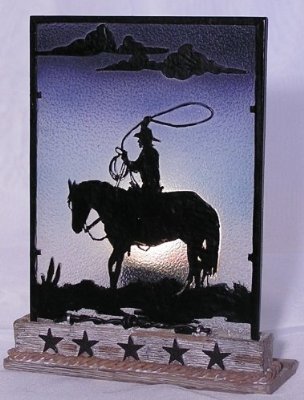 Cowboy Silhouette Votive Holder 1
