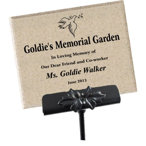 AcrylaStone Plaque with Stake Mount