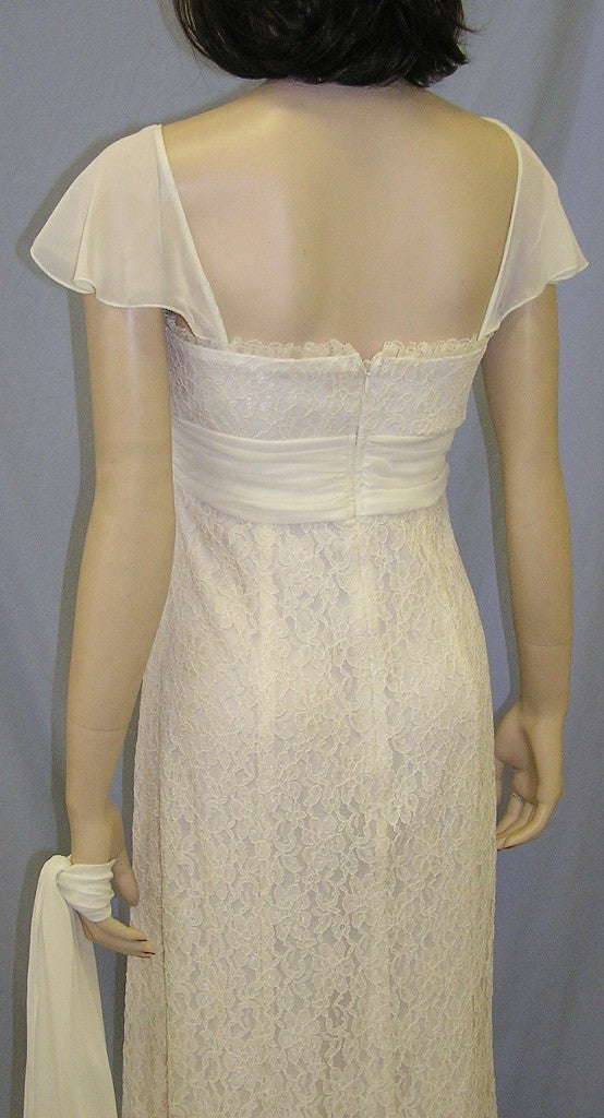 Vonda D Chiffon Sleeve Dress in Ivory