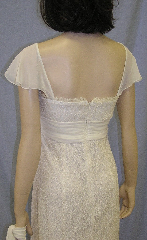 Vonda D Chiffon Sleeve Dress in Ivory