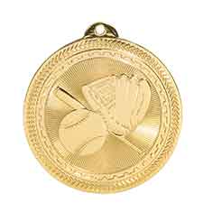 Baseball BriteLazer Medal with Neck Ribbon