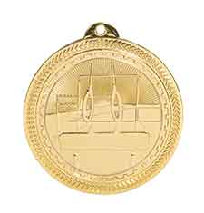 Gymnastics BriteLazer Medal with Neck Ribbon