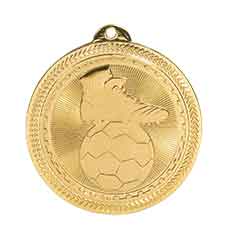 Soccer BriteLazer Medal with Neck Ribbon
